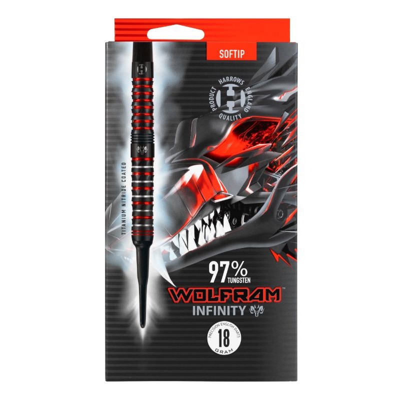 Dardos Bico Plástico Harrows Wolfram Infinity 97%