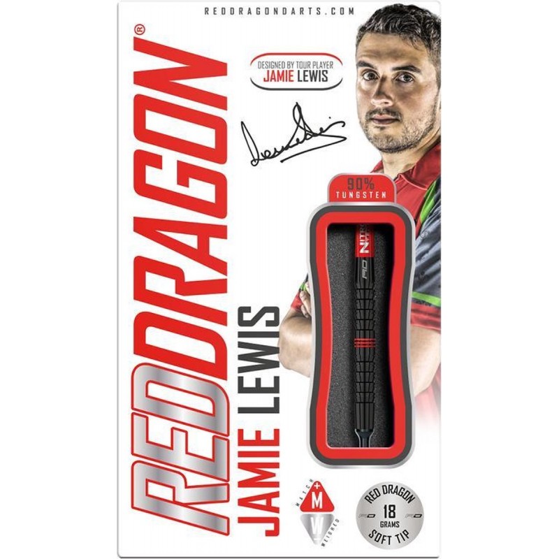 Dardos Bico Plástico Red Dragon Jamie Lewis 90%
