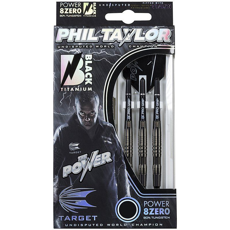 Dardos Bico Plástico Target Phil Taylor Power 8zero Black Titanium 80%