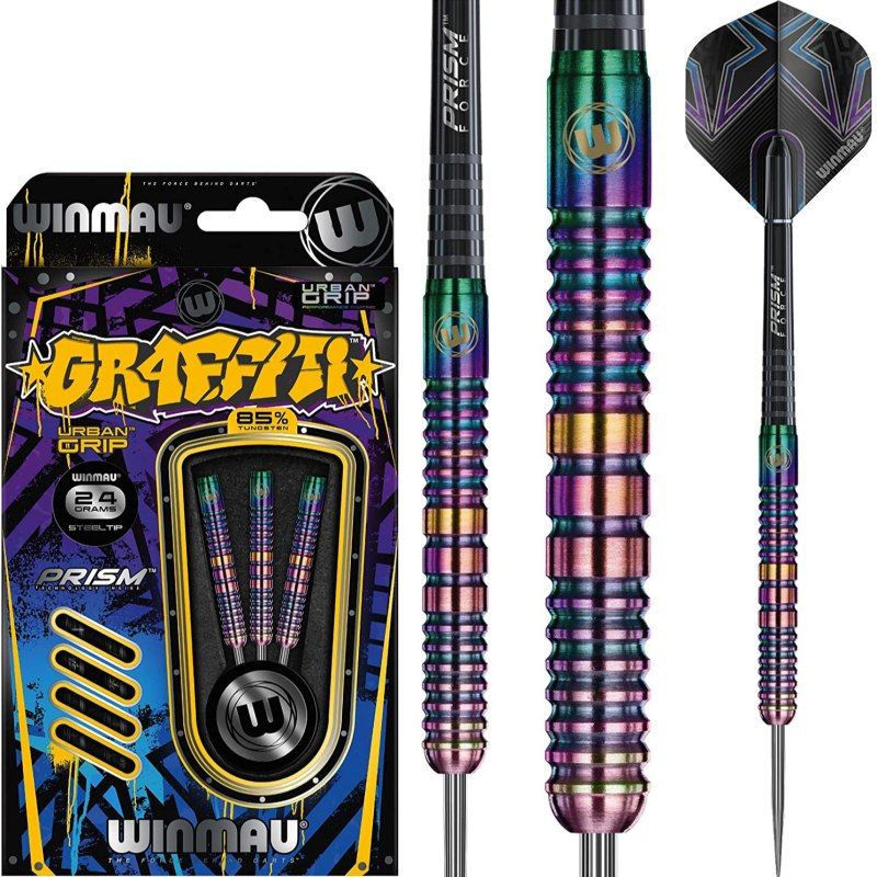 Dardos Bico Aço Winmau Graffiti 90% (1002)