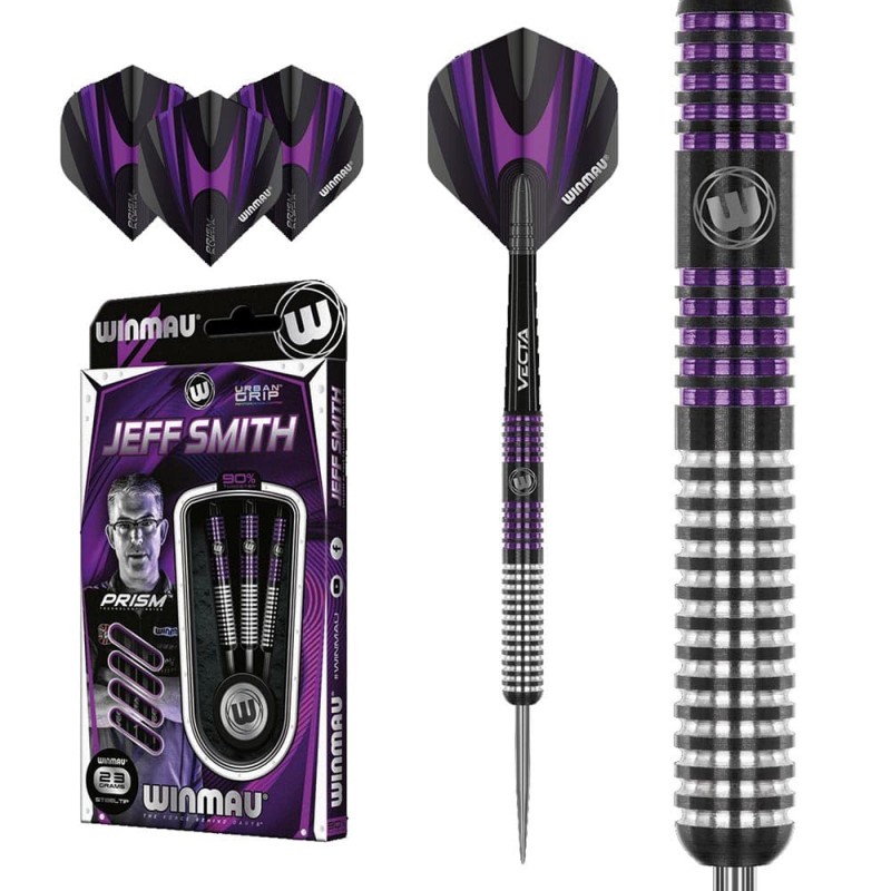 Dardos Bico Aço Winmau Jeff Smith Onyx 90%