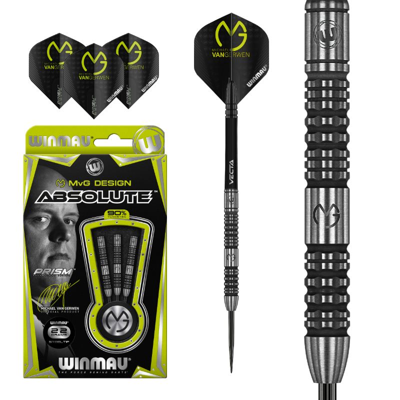 Dardos Bico Aço Winmau MvG Absolute 90%