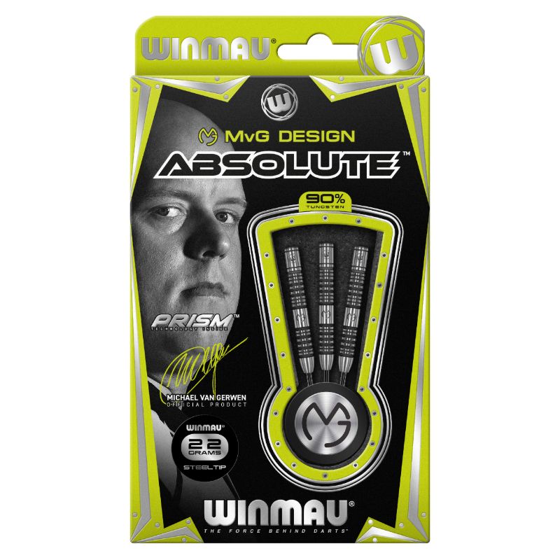 Dardos Bico Aço Winmau MvG Absolute 90%