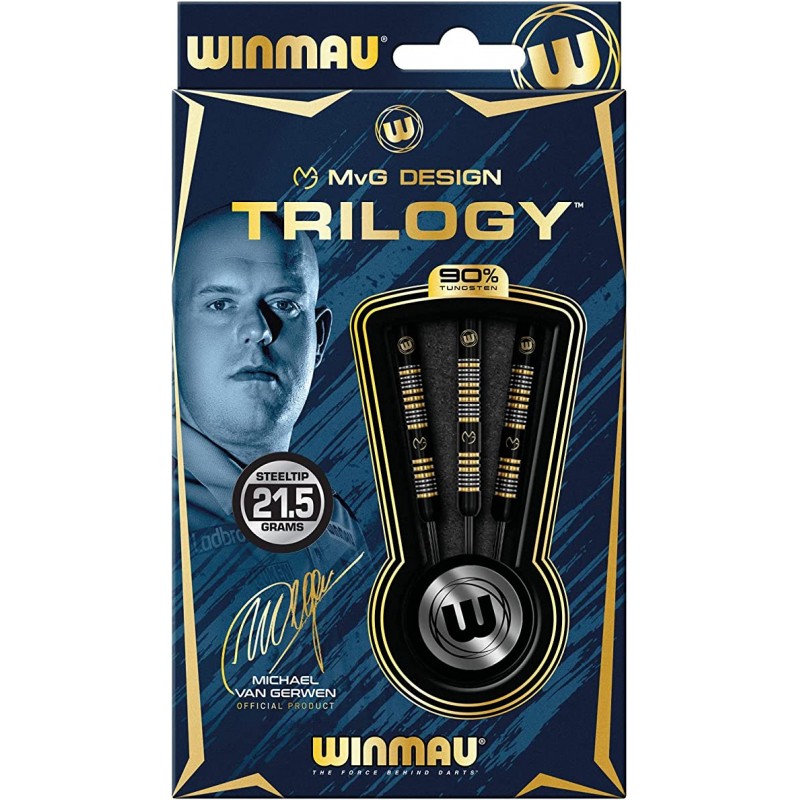 Dardos Bico Aço Winmau MvG Trilogy 90%