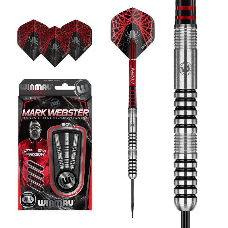 Dardos Bico Aço Winmau Mark Webster 90%