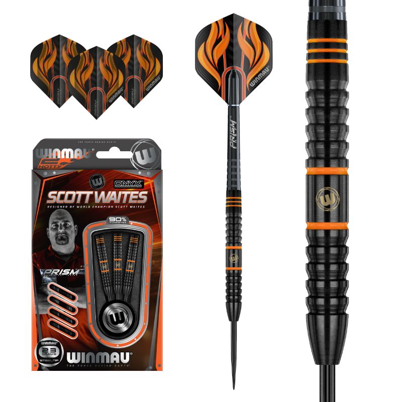 Dardos Bico Aço Winmau Scott Waites Onix 90%