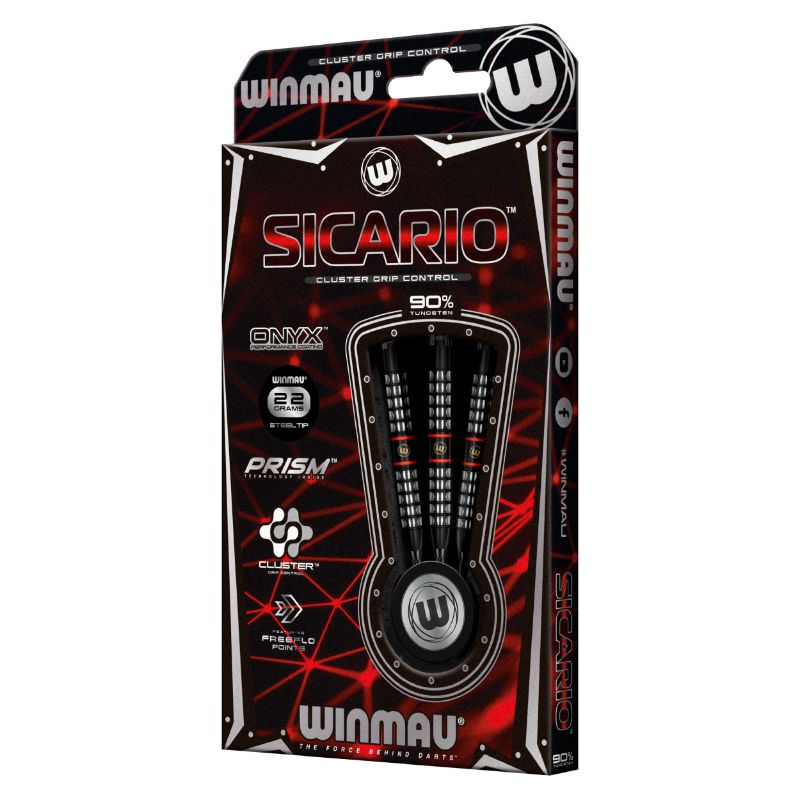 Dardos Bico Aço Winmau Sicario 90% (1455)