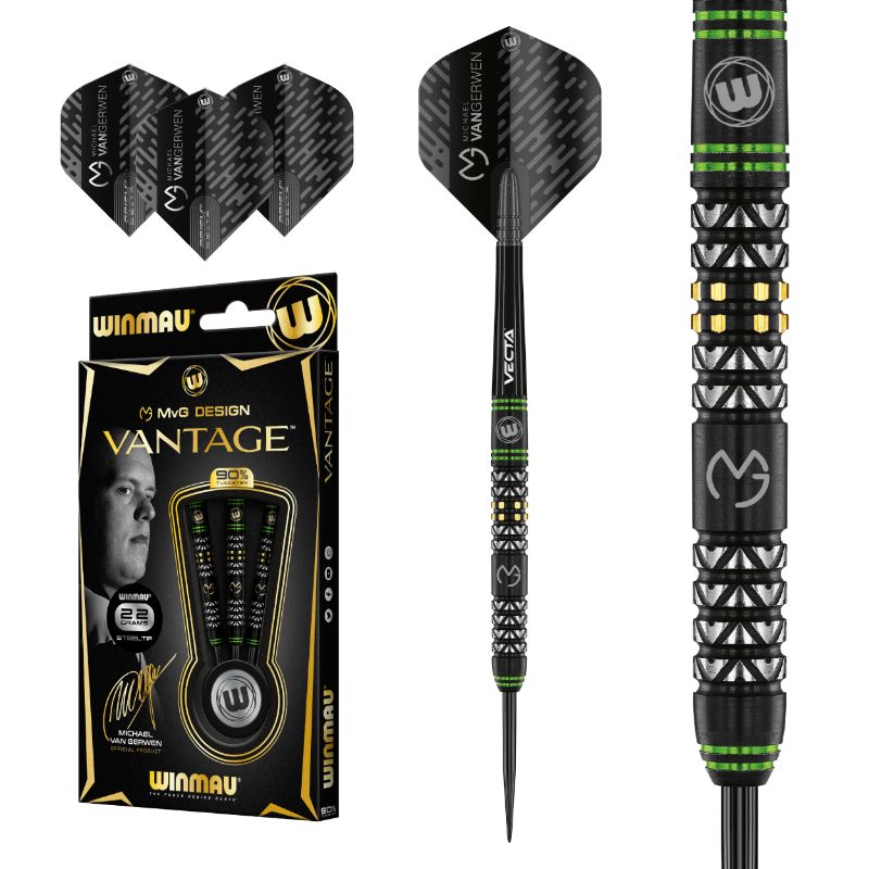 Dardos Bico Aço Winmau MvG Vantage 90%