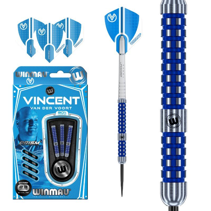 Dardos Bico Aço Winmau Vincent Van Der Voort 90%