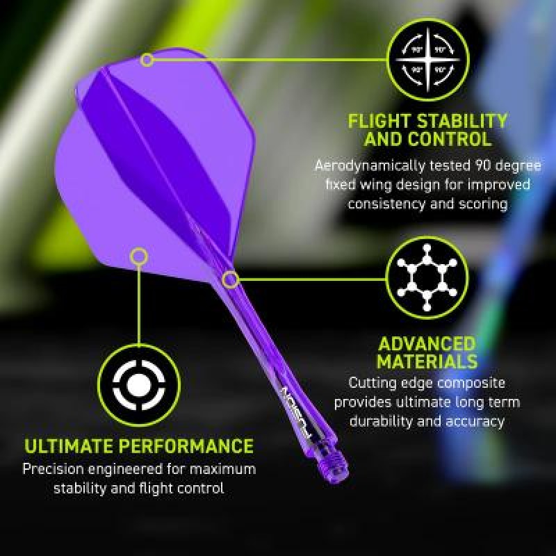 Voadores Winmau Fusion Flight & Shaft Purple