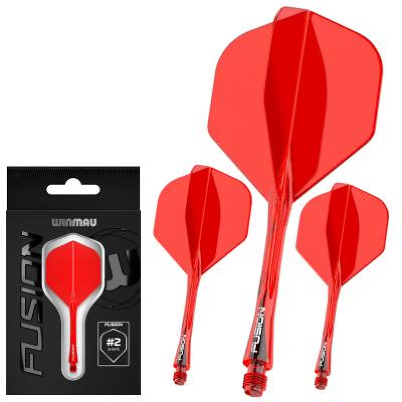 Voadores Winmau Fusion Flight & Shaft Vermelho